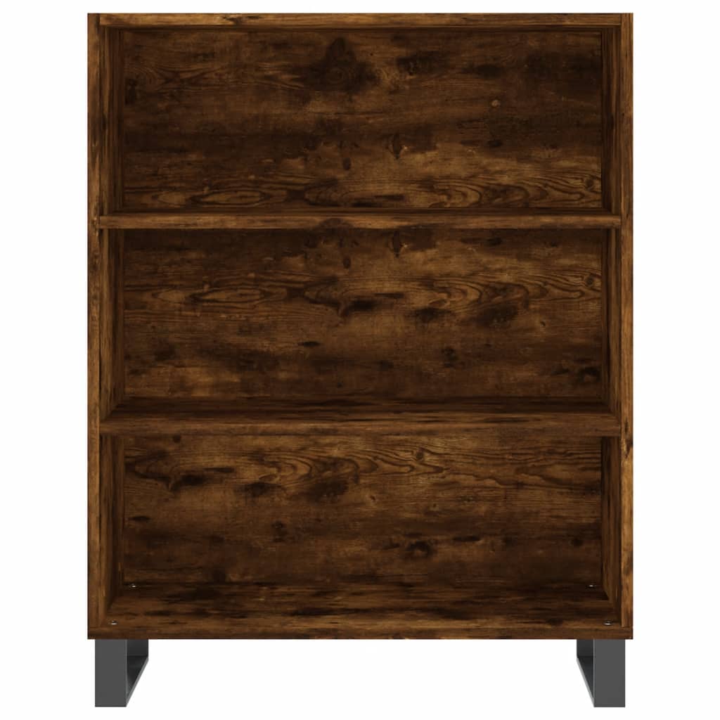 Hohes Sideboard Räuchereiche 69,5x34x180 cm Holzwerkstoff