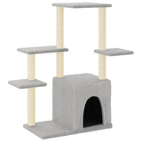 Arbre à chat avec griffoirs en sisal gris clair 97,5 cm