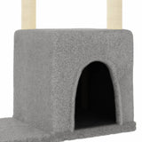 Arbre à chat avec griffoirs en sisal gris clair 97,5 cm