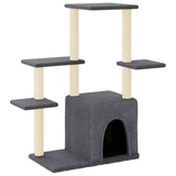 Arbre à chat avec griffoirs en sisal gris foncé 97,5 cm