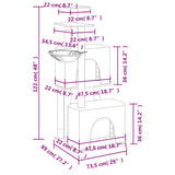 Arbre à chat avec griffoirs en sisal crème 122 cm