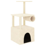 Arbre à chat avec griffoirs en sisal crème 109,5 cm