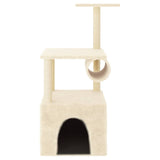 Arbre à chat avec griffoirs en sisal crème 109,5 cm