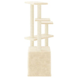 Arbre à chat avec griffoirs en sisal crème 107,5 cm