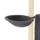 Arbre à chat avec griffoirs en sisal gris foncé 96,5 cm