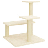 Arbre à chat avec griffoirs en sisal crème 61 cm