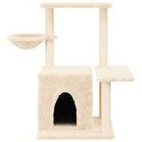 Arbre à chat avec griffoirs en sisal Crème 83 cm