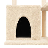 Arbre à chat avec griffoirs en sisal Crème 83 cm