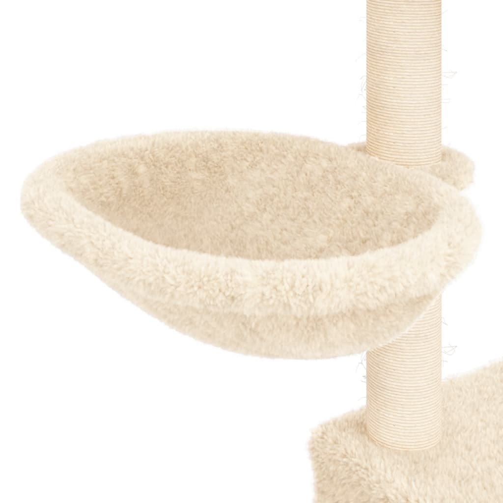 Arbre à chat avec griffoirs en sisal Crème 83 cm