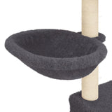 Arbre à chat avec griffoirs en sisal Gris foncé 83 cm