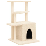 Arbre à chat avec griffoirs en sisal crème 83,5 cm