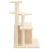 Arbre à chat avec griffoirs en sisal crème 83,5 cm