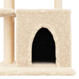 Arbre à chat avec griffoirs en sisal crème 83,5 cm