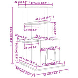 Arbre à chat avec griffoirs en sisal gris foncé 83,5 cm