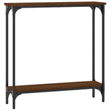 Table console chêne marron 75x22,5x75 cm bois d'ingénierie