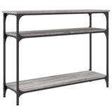 Console table sonoma gray 100x29x75 cm engineered wood