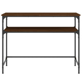 Table console chêne marron 100x35,5x75 cm bois d'ingénierie