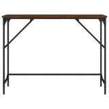 Table console chêne marron 100x32x75 cm bois d'ingénierie