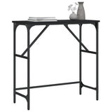 Table console noir 75x32x75 cm bois d'ingénierie