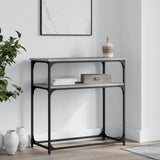 Console table sonoma gray 75x35.5x75 cm engineered wood