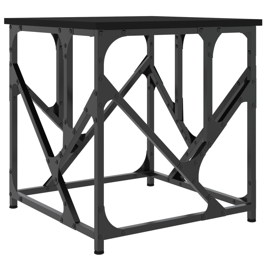 Schwarzer Couchtisch 45x45x47,5 cm, Holzwerkstoff