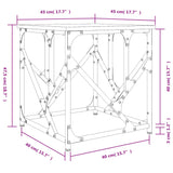 Schwarzer Couchtisch 45x45x47,5 cm, Holzwerkstoff