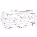 Couchtisch Braune Eiche 100x50x40 cm Holzwerkstoff