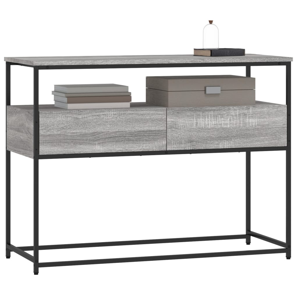 Console table sonoma gray 100x40x75 cm engineered wood