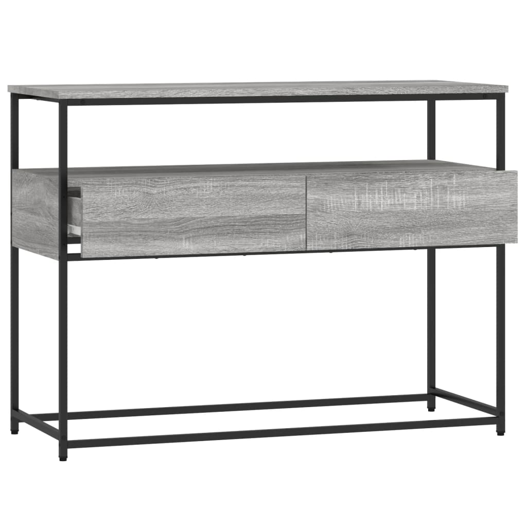 Console table sonoma gray 100x40x75 cm engineered wood