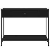 Table console noir 100x34,5x75 cm bois d'ingénierie