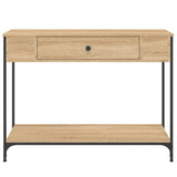 Table console chêne sonoma 100x34,5x75 cm bois d'ingénierie