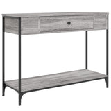 Table console sonoma gris 100x34,5x75 cm bois d'ingénierie