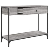 Table console sonoma gris 100x34,5x75 cm bois d'ingénierie