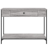 Table console sonoma gris 100x34,5x75 cm bois d'ingénierie