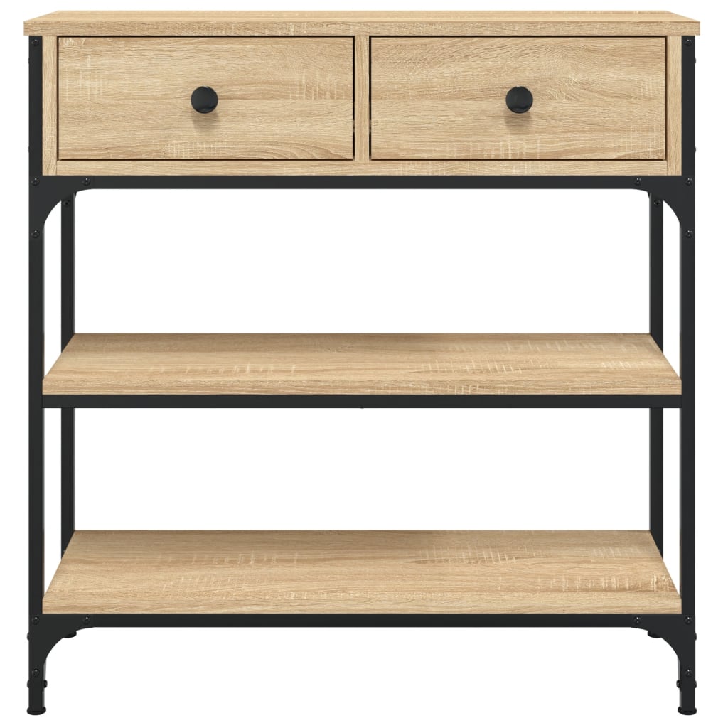 Console table sonoma oak 72.5x25x75 cm engineered wood