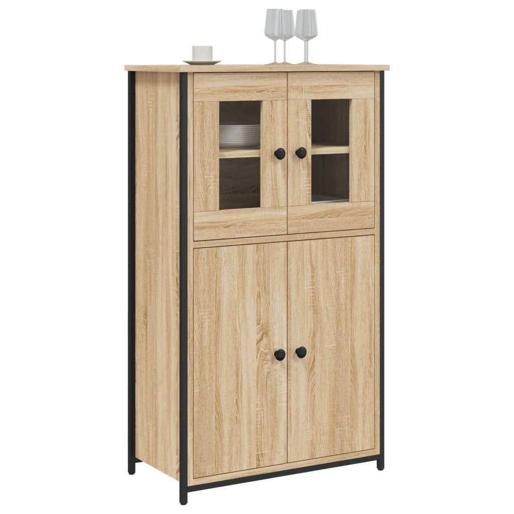 Buffet haut chêne sonoma 62x32x106,5 cm bois d'ingénierie