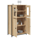 Buffet haut chêne sonoma 62x32x106,5 cm bois d'ingénierie