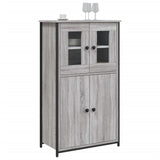 Buffet haut sonoma gris 62x32x106,5 cm bois d'ingénierie