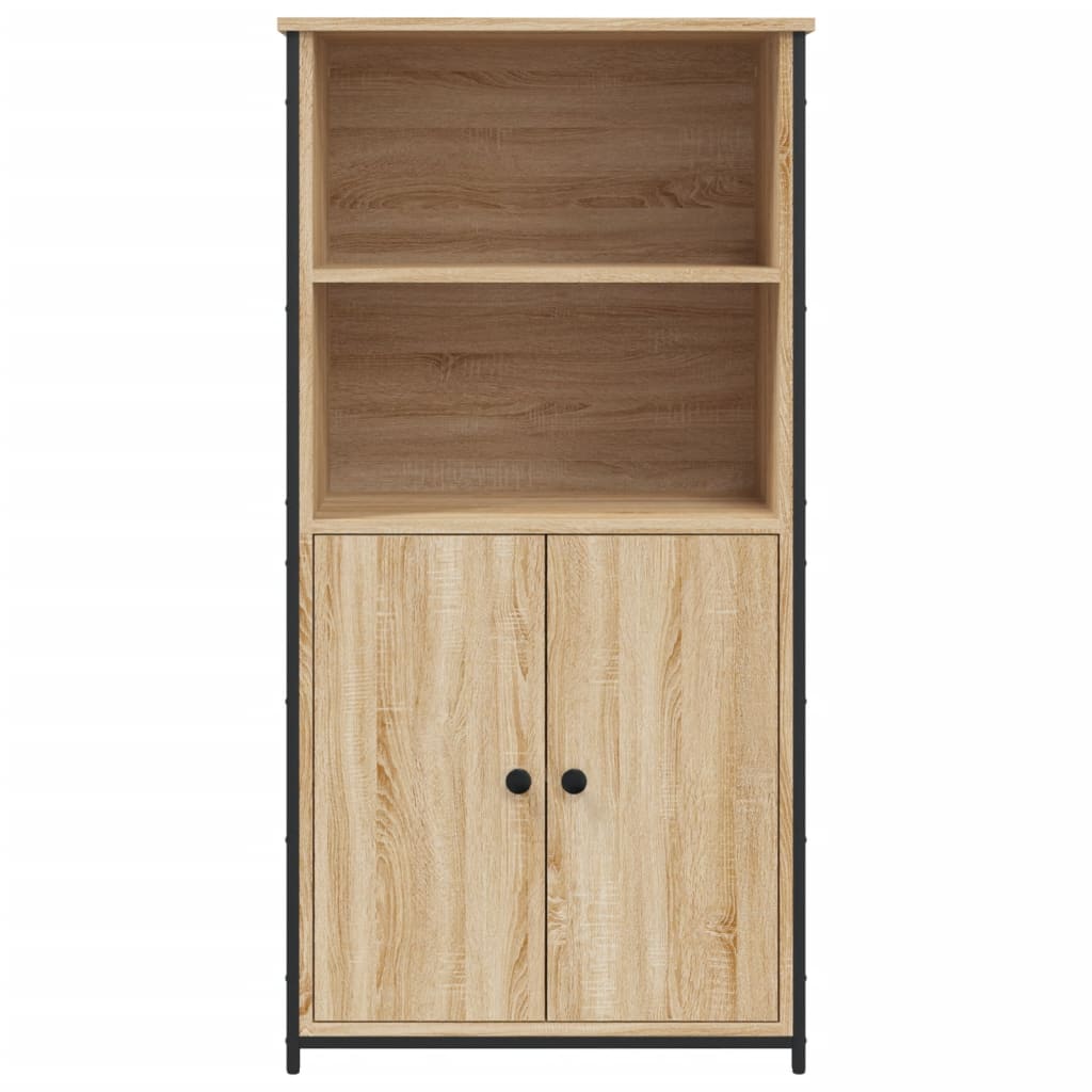 High sideboard sonoma oak 62x36x121.5 cm engineered wood