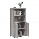 Buffet haut sonoma gris 62x36x121,5 cm bois d'ingénierie