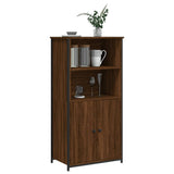 Buffet haut chêne marron 62x36x121,5 cm bois d'ingénierie