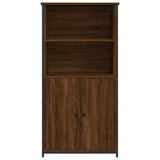 Buffet haut chêne marron 62x36x121,5 cm bois d'ingénierie