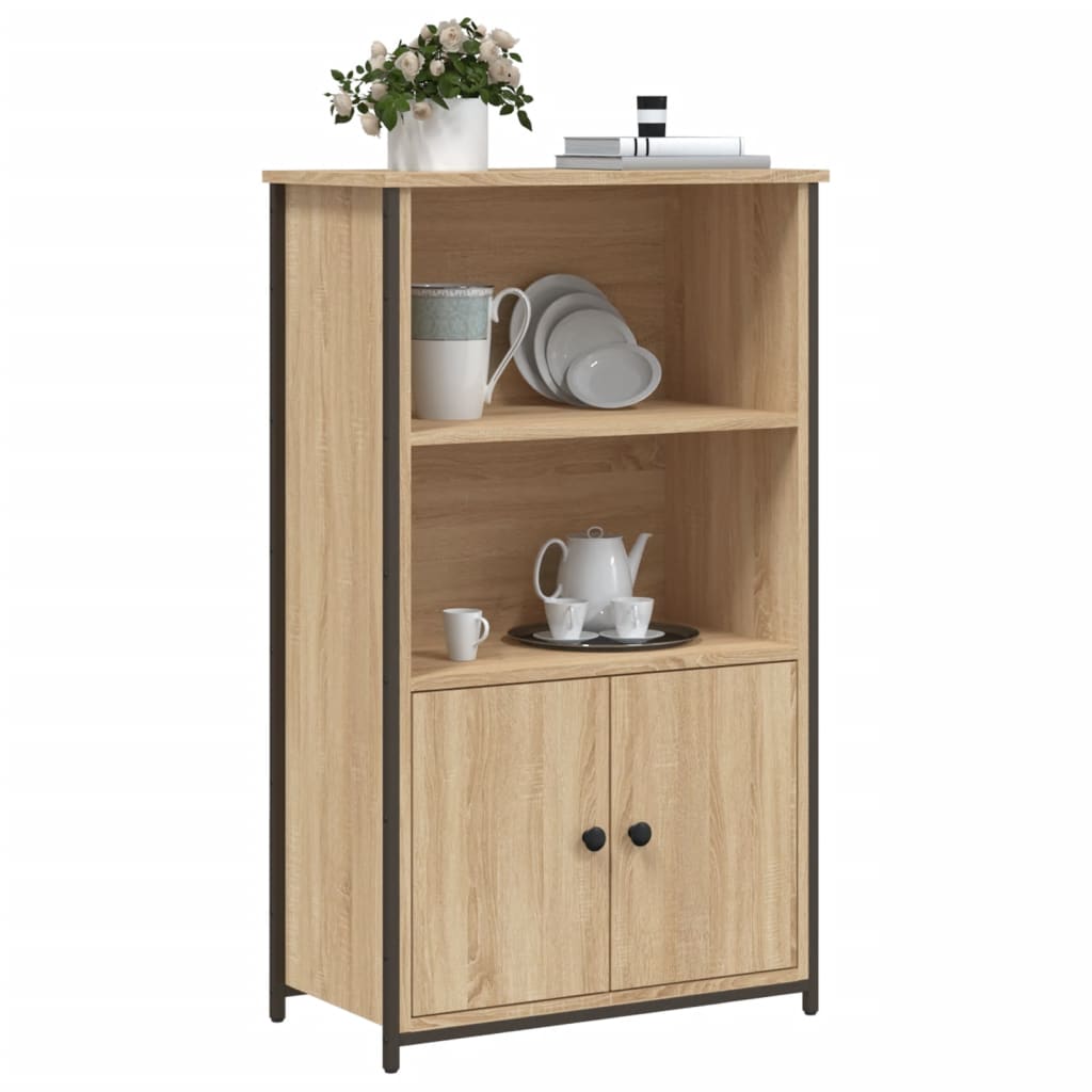 Buffet haut chêne sonoma 62x32x103,5 cm bois d'ingénierie