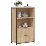 Buffet haut chêne sonoma 62x32x103,5 cm bois d'ingénierie