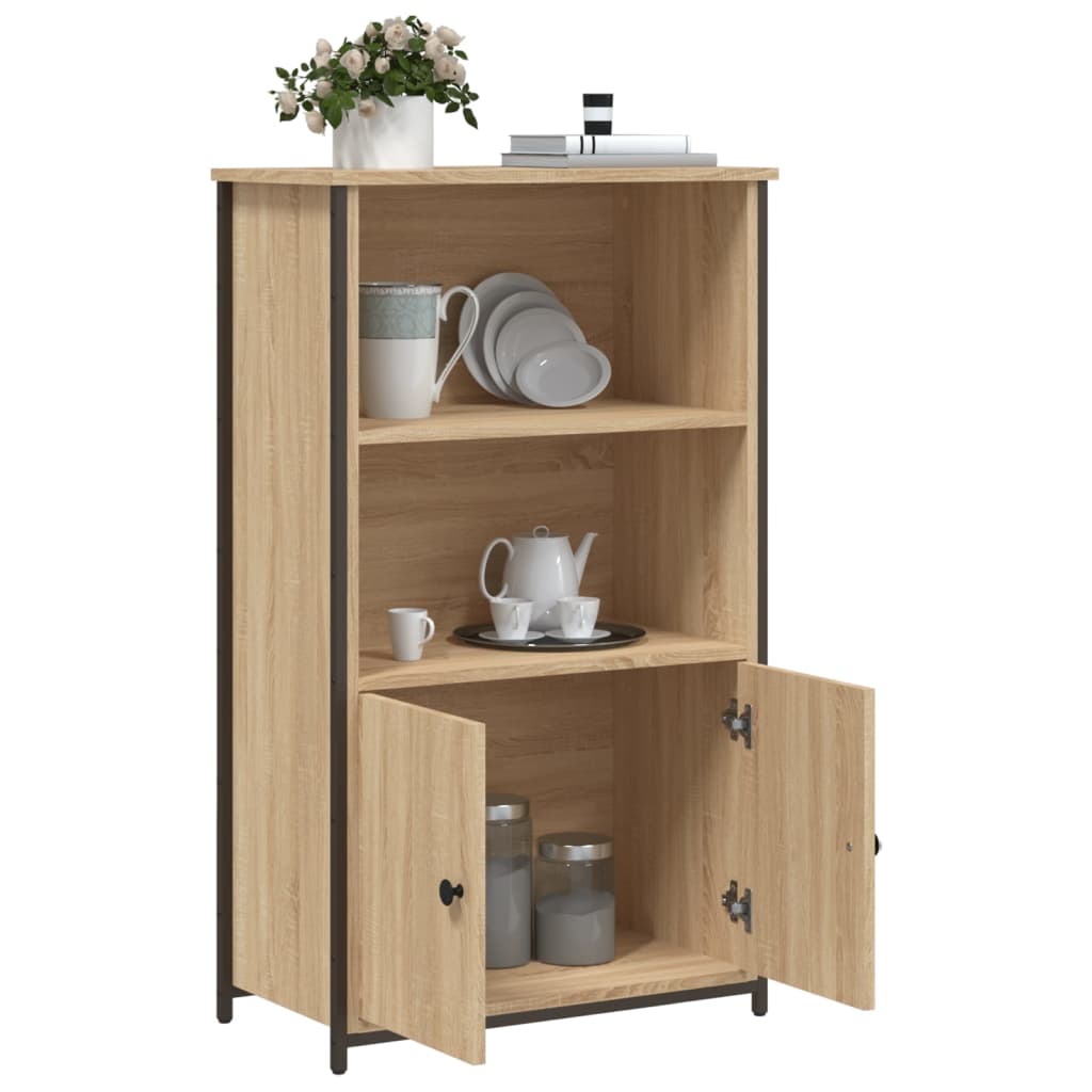 Buffet haut chêne sonoma 62x32x103,5 cm bois d'ingénierie