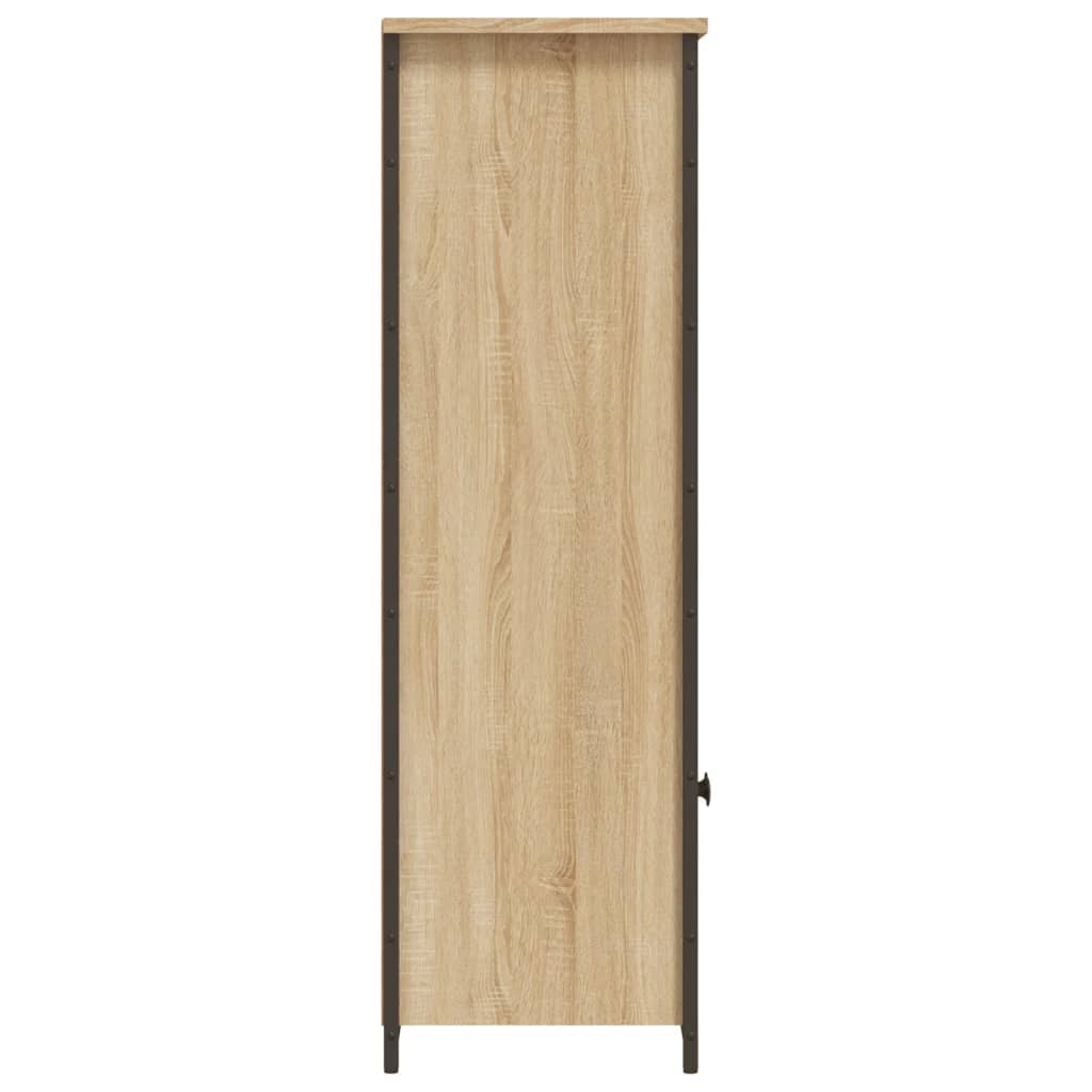 Buffet haut chêne sonoma 62x32x103,5 cm bois d'ingénierie