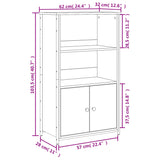 Buffet haut chêne sonoma 62x32x103,5 cm bois d'ingénierie