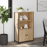 Buffet haut chêne sonoma 62x32x103,5 cm bois d'ingénierie