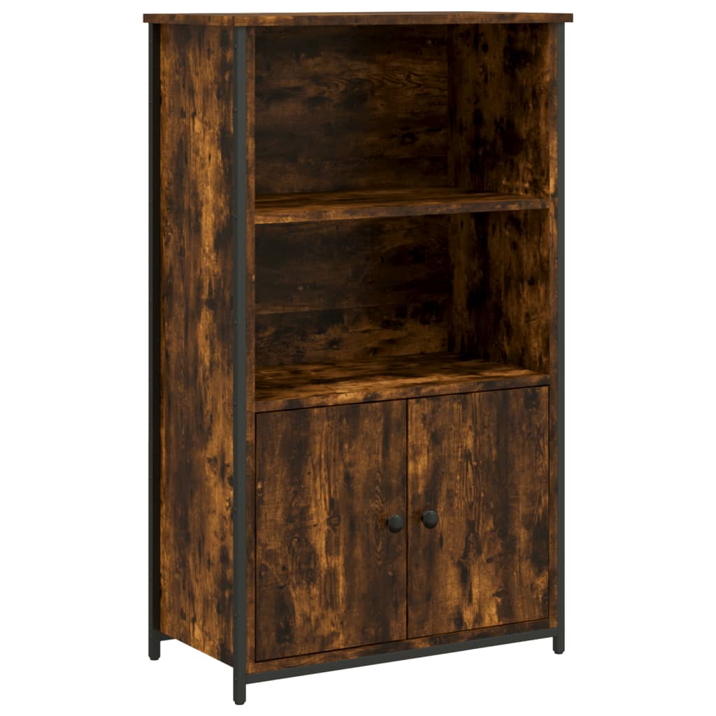 Buffet haut chêne fumé 62x32x103,5 cm bois d'ingénierie