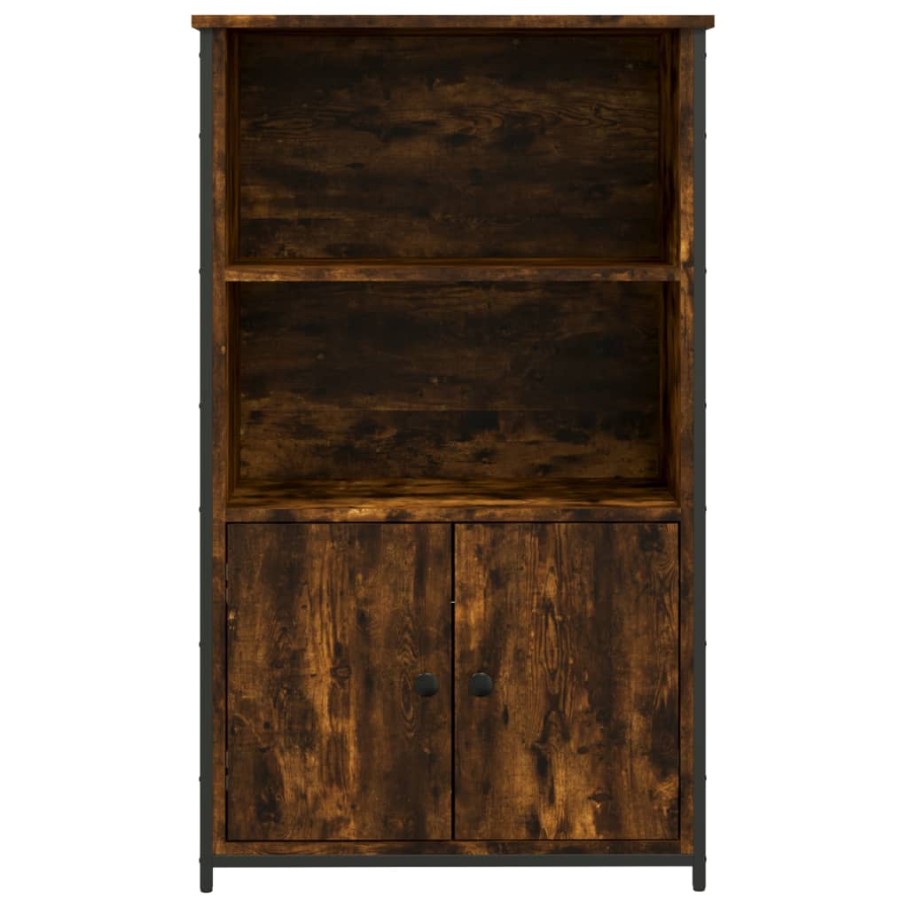 Buffet haut chêne fumé 62x32x103,5 cm bois d'ingénierie